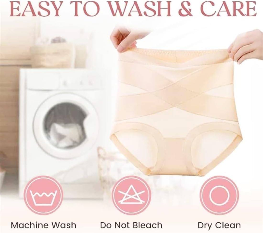 Leak Proof Tummy Control Underwear for Women, Ultimate Comfort Leakproof and Shaping Seamless High-Waist Cotton Briefs