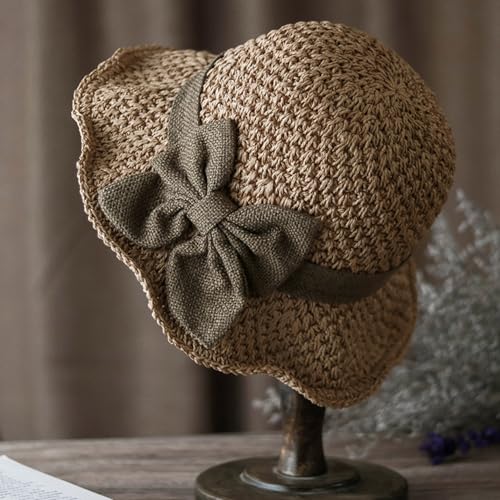 Sombrero de crochet para mujer con ala estrecha miniatura 5