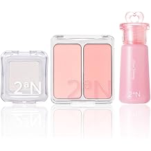 2aN| Pure Glash Highlighter WH01 Frosty, Dual Color Face Blusher 02 Love, Rosy, Heart Wearing Liquid Cheek bare glow