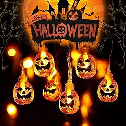 PONYOTOP Halloween Pumpkin String Lights (20 LED)