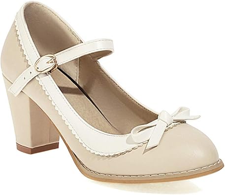 Amazon.com: YUE Zapatos de vestir para mujer, de poliuretano, gruesos, para  verano, primavera, calzado casual : Ropa, Zapatos y Joyería