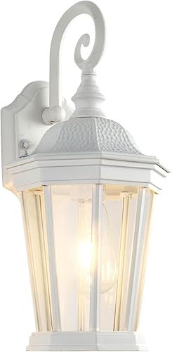 Miniatura 13 de Luminarias exteriores, gran lámpara de pared para exteriores, farol y porche al aire libre, montaje en pared en acabado negro mate con vidrio