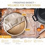 Pre-Seasoned Cast Iron Dutch Oven for Bread Baking with Skillet Lid - Incl. Sourdough Bread Baking Supplies like Banneton Bread Proofing Basket, 5QT Cast Iron Bread Pan, Bread Oven - Image 4