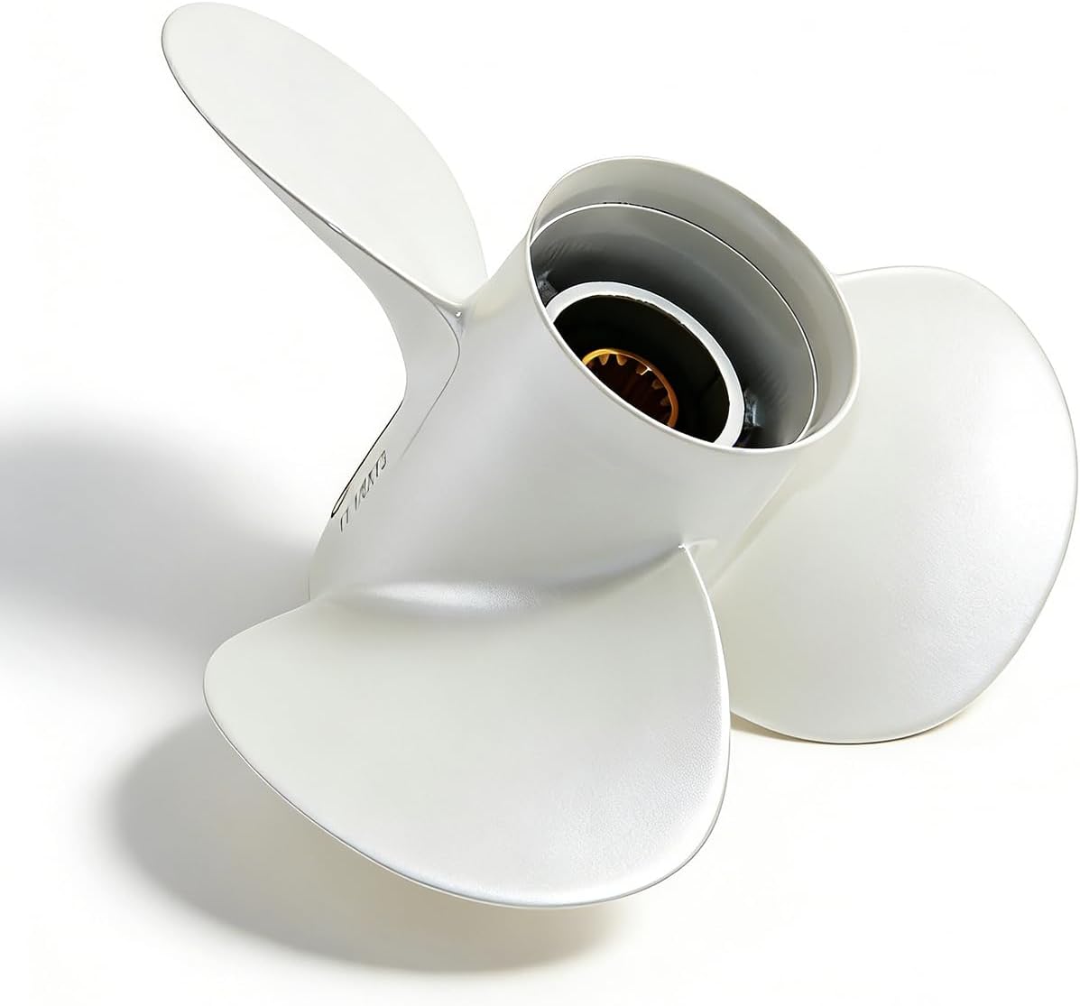 Outboard Prop 12 1/4" Dia x 8“ 9" Pitch, 13 Spline RH 3-Blade Aluminum, Compatible with Yamaha T25 F30 40hp F40 48hp 50hp F50 55hp 60hp F60 Engines, Suits 3.50" Gearcase, 12.25x8 12.25x9
