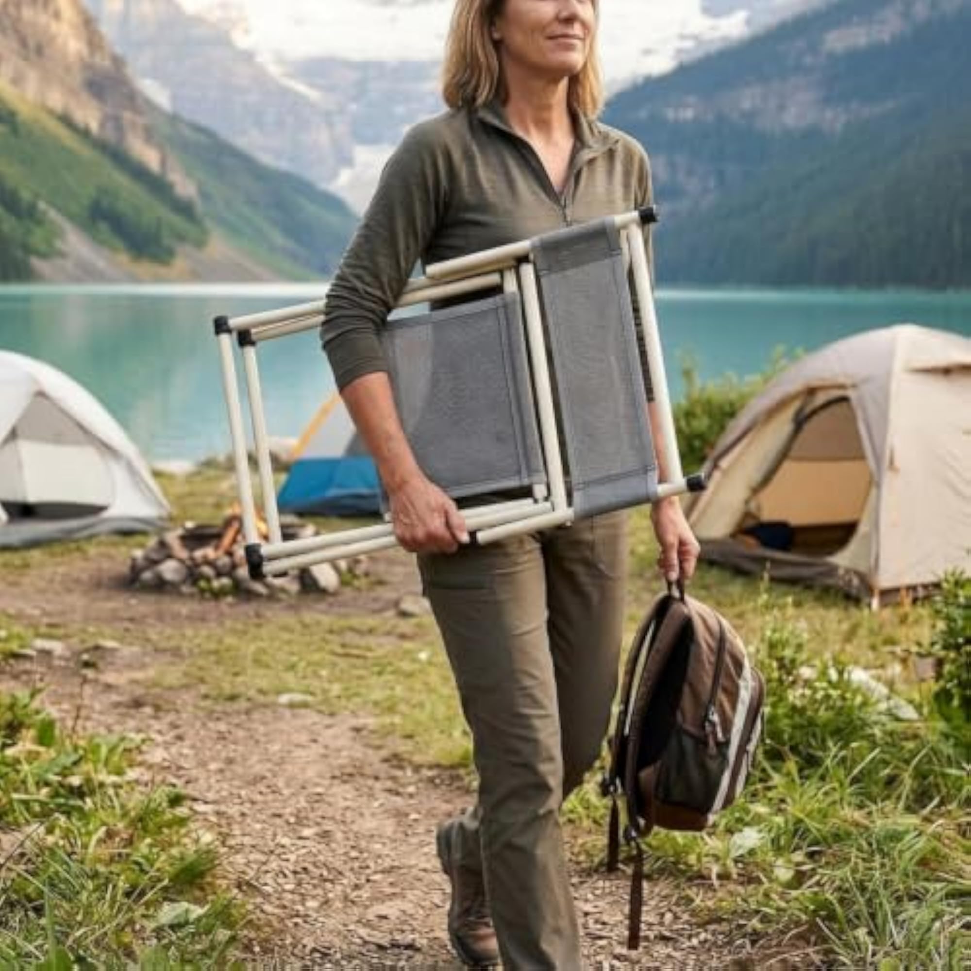 Foldable Travel Chair, Portable Lightweight Camping Chair