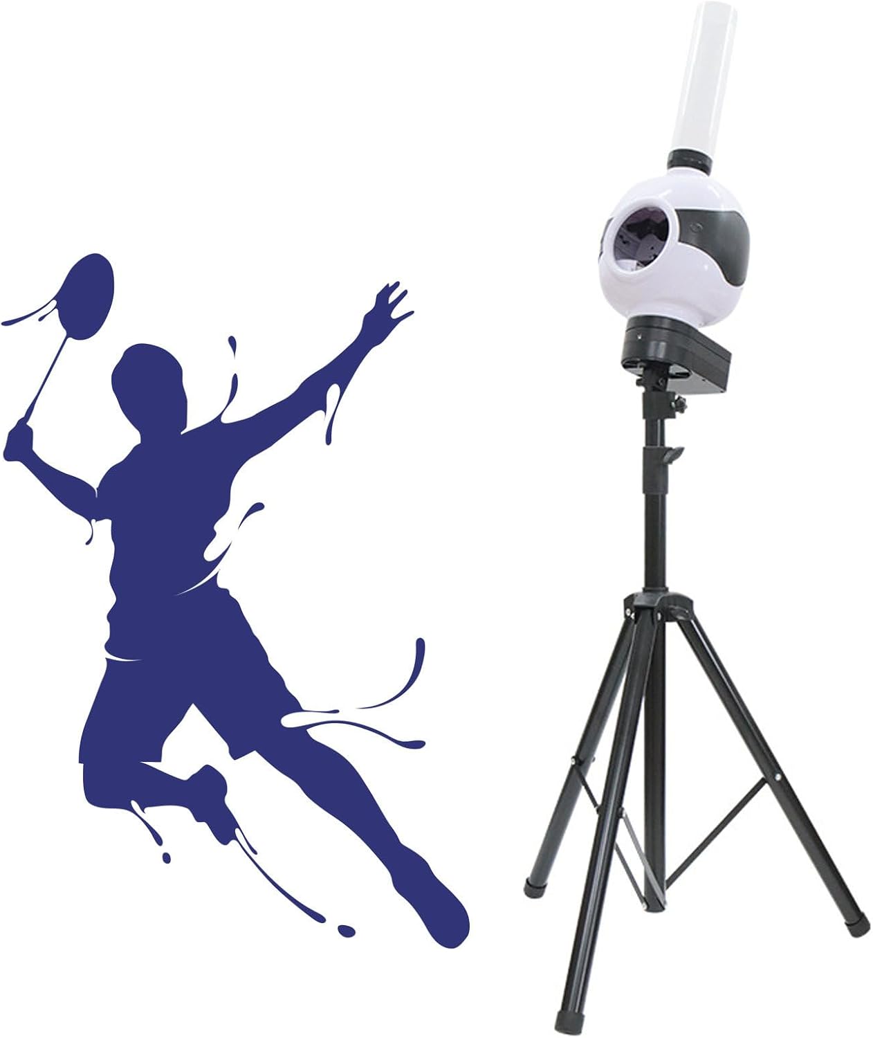 Upgraded Version of Fully Automatic Badminton Serving Machine with Remote Control Badminton Training Machine Robot Sports Pace Training Children and Adults