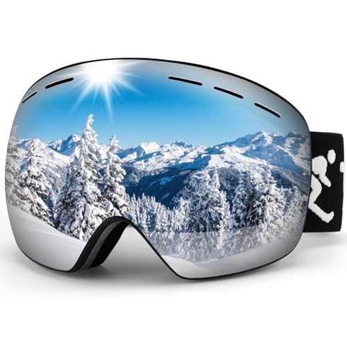 Trusiel Skibrille für Damen und Herren - Anti-Fog OTG für Brillenträger, 400 UV-Schutz...