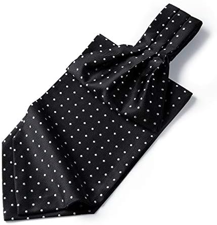 HISDERN Ascot Tie Mens Formal Cravat Ties Floral Paisley Polka Dot Jacquard Self Ascots Cravat Scarf Wedding Party