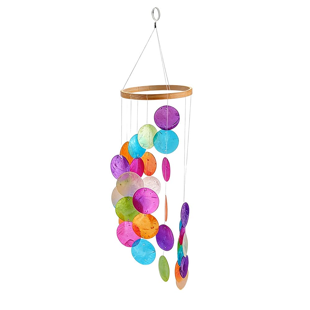 Campana de Viento para Exteriores, Campanas de Viento de Concha, Carrillon de Viento para Jardín, Terraza, Balcón, Sala de Estar, Alféizar de la Ventana, Decoración del Hogar