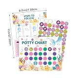 Potty Training Chart, interaktywny motywacyjny trener toaletowy, zabawny wykres naklejek na nagrodę, narzędzie rozwojowe dla dzieci, akcesoria dla dzieci w wieku 2-4 lat, dla dziewczynek, chłopców i