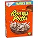 Reese's Peanut Butter Puffs, Cereal, Family Size, 20.7 Oz
