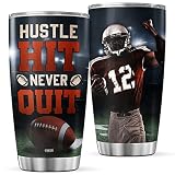 CUBICER Football Insulated Mug Cup Soccer Players Coffee Tumblers Sport Match Tumbler Gifts For Men