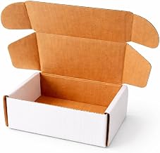 Courier Packaging Mailer Boxes | White Corrugated | 3 Ply | 5 x 3 x 2 Inch (PACK OF 25)