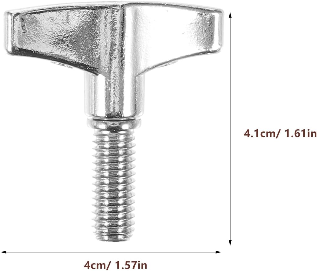 4Pcs Wing Screw for Drum Kit Accessories Durable Percussion Instrument Parts Easy to Install Wing Nut for Jazz Drum Rack Upgrade Compatible with Various Types