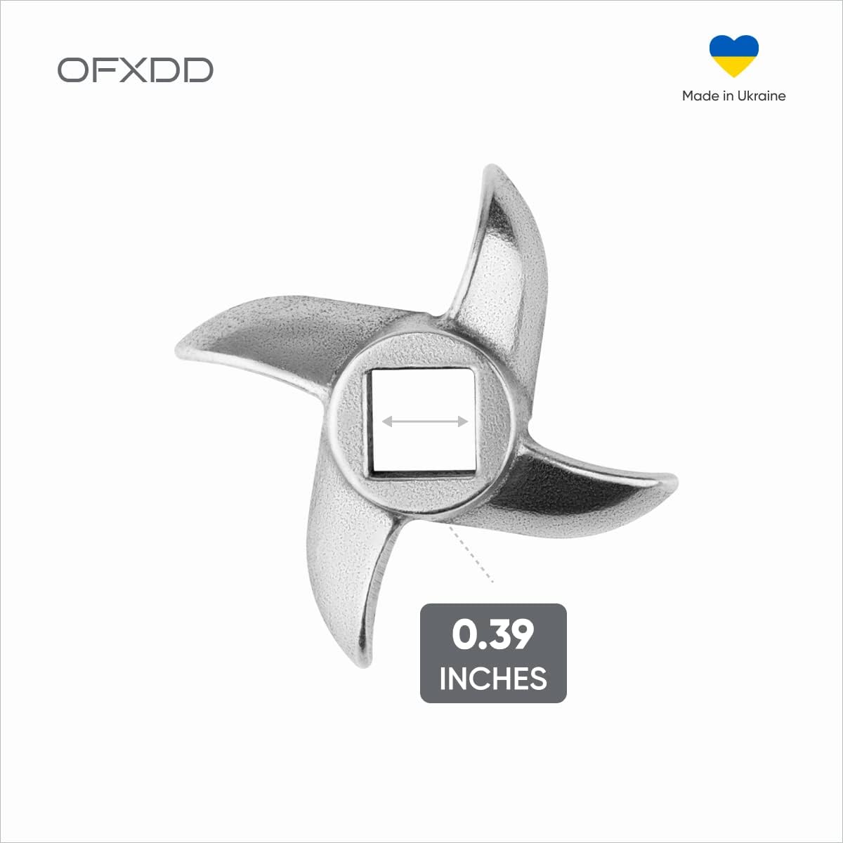 Meat Grinder Blade #8 - Blades Replacement for Grinding Meat - Meat Grinder Parts, Accessories, Stainless Steel, 3 Pcs