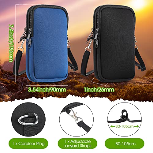 Zhehao ZH-ZHEHAO-166420 2 Pack Neoprene Dual Phone Sleeve Size Xl 7.4 X 3.54 Double Holster Belt Clip Holder thumb #1