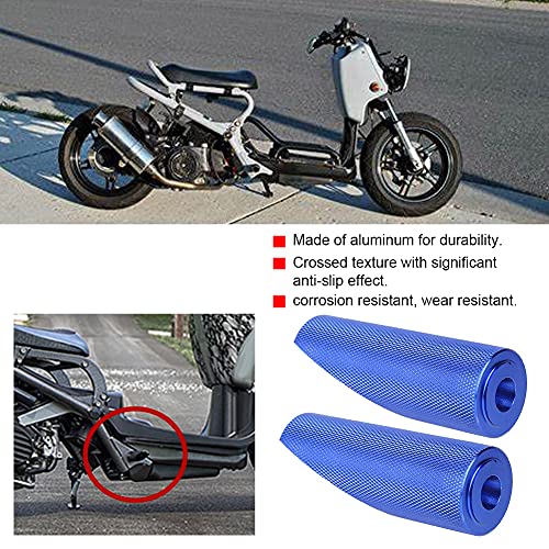 Foot Peg, 2Pcs Motorcycle Floor Peg Footrest Rider Foot Peg Replacement For Honda Ruckus Foot Pegs Foot Peg Footrest Motorcycle Footboard Rider Foot Peg Motorcycle Floor Peg (Blue) #TOP1