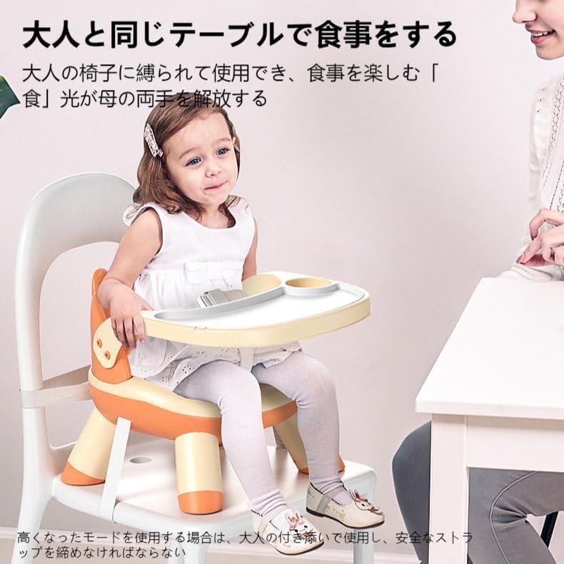 ベビーチェア ハイローチェア 7way テーブル調節 5点式ベルト Amazon
