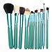 Produktbild domybest 12 Kosmetik Make-up Pinsel Set Powder Concealer grün