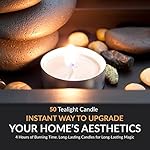 PAMI Premium Long-Lasting with 4 Hours Burning Time Tealight Candles [50-Pack] - Unscented Tea Candles - Paraffin Tealights with Beautiful Flame- Round Candles Perfect for Votive Candle Holders - Image 3