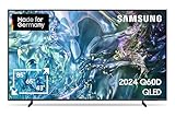 Samsung QLED TV 4K Q60D Fernseher 75 Zoll (189 cm), Fernseher mit Cloud-Gaming Hub, 60Hz HDR-Panel, 4K Upscaling, Tizen OS, Smart TV, Alexa, Knox Security, 3D Surround Sound & Q-Symphony