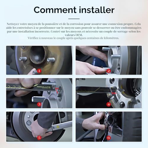 GEARMONSTER Élargisseurs de voie 2 x 20 mm Entretoises LK : 120/5 NLB:72.6 avec 10 boulons de roue M12 x 1,5 pour BMW E36 E46 E90 E91 E92 E60 E61 – vue 8