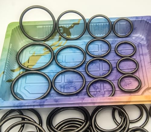 40pcs 4 Sizes O Rings Welded Strong Metal Black Heavy Duty Round Ring for Pet Collars Accessories Buckle Belts Strap Webbing Sewing - Thumbnail 5