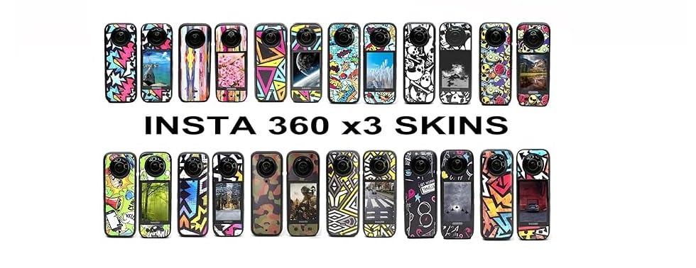 Image of Action Pro Camera Waterproof Skin Compatible with Insta360 X3 Action Camera (Multicolor Set 1)