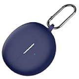 USTIYA Case for Huawei FreeClip Protection Cover Full-Body Soft Silicone with Keychain Headphone Accessories Funda Carcasa (Blue)