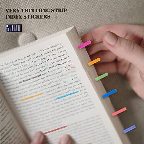 Golcellia 1800 abas adesivas transparentes, tiras de marca-texto para marcadores, abas de anotação d