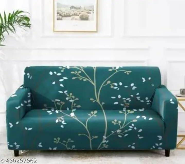 Image of HK 3 Seater Universal Elastic Sofa Cover | 360 Fully Covered Anti-Slip Washable Couch Cover Protector | 140 GSM Stretch Fit Polyester + Spandex Slipcover (180-230cm /SC-015-03)