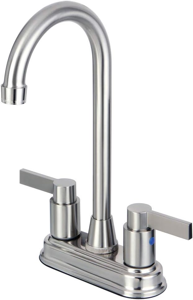 Get Popular Offer Kingston Brass KB8498NDL NuvoFusion Bar Faucet, 4-3/4-Inch in Spout Reach, Brushed Nickel