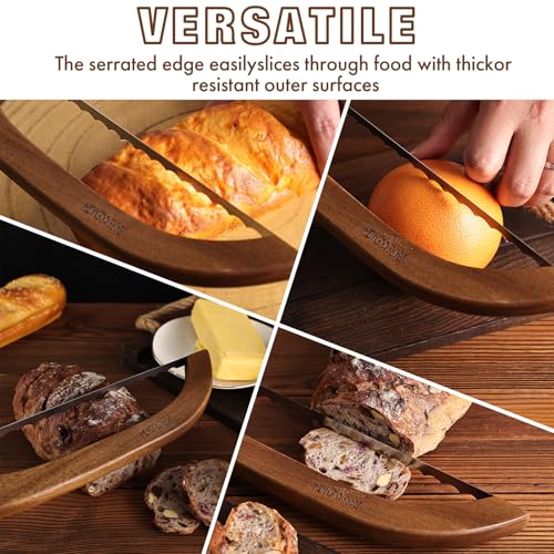 image for RAPSAKEMOH Bread Knife for Homemade Bread,Sourdough bread knife,15.7