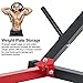 Squat Rack for Home Gym, Weight Lifting Bench Press Rack, Fitness Adjustable Barbell Stand (Red&Black Premium)
