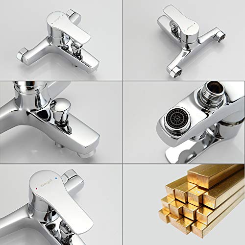 Ibergrif-M13057-Star-Conjunto-de-Grifo-para-Banera-Mezclador-de-Bano-Ducha-Monomando-para-Instalacion-en-Pared-Cromo