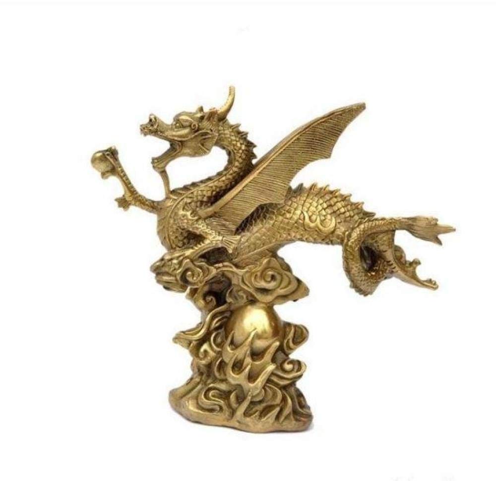 Esculturas Estatuas Adornos Figuras De Colección Apertura De La Luz Cobre Dragón Volador Pterosaurio Estatua Escritorio Mosca Figura De Dragón Chino Estatuilla Escultura Genial C