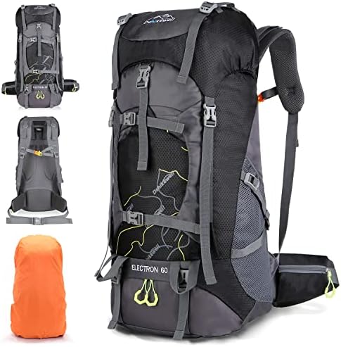 Dehikewell Hiking Backpack, 60L Large Rucksack for Men Women, Water-resistant Lightweight Daypack Ideal for Camping Trekking Travel
