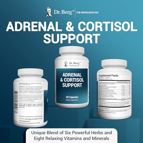 Dr. Berg Nutritionals Dr. Berg Adrenal & Cortisol Capsules - Adrenal Supplement & Cortisol Manager - Mood, Focus, Relaxation And Stress Support - Adrenal Supplements With Ashwagandha Extracts thumb #5