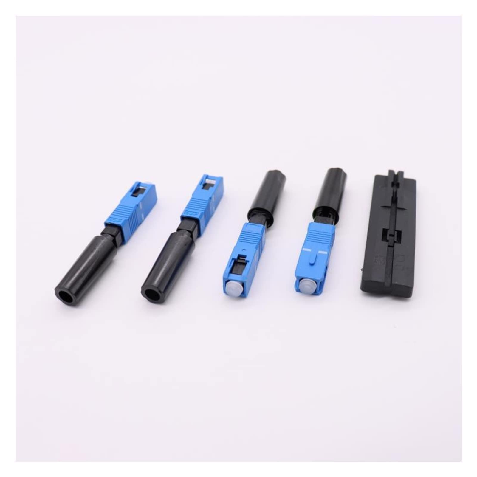 Raccords à fibres optiques Fibre optique monomode SC UPC connecteur rapide 100 pièces FTTH SCUPC connecteur rapide fibre optique adaptateur rapide queue droite Équipement de communication ( Color : 50