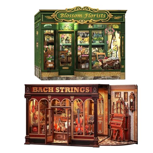 Maison de poupée adulte avec vitrine et LED pour cadeau créatif