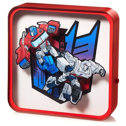 Image of Numskull Official Transformers Acrylic Logo Desk Lamp Wall Light for Bedroom, Office, Home, Study, Work - Official Transformers Merchandise