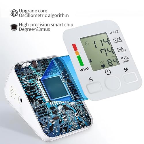 Okaywork tensiometro de brazo digital aparato tension arterial pantalla LCD,medición automática de la presión arterial y el pulso en el brazo con detección arritmias memoria de 2x99 para uso doméstico - imagen 6