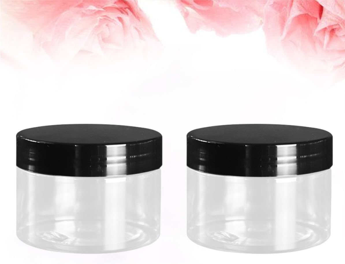 SECFOU 8pcs Mini Transparent Cream Storage Boxes with Leak-resistant Lids Wide-mouth Facial Cream Jars for Travel Toiletries Residue-resistant Cosmetic Containers for Makeup and Skincare