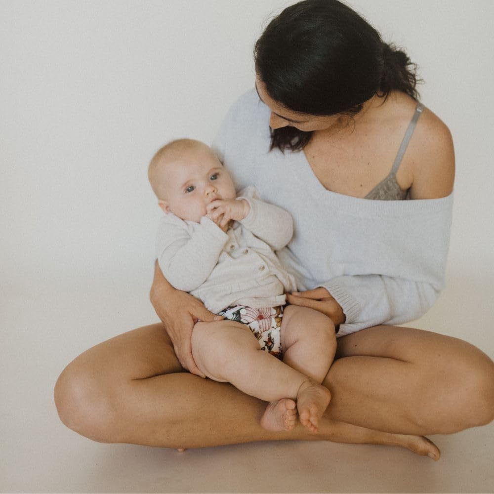 Nora's Nursery Cloth Diapers 7 Pack with 7 Inserts & 1 Wet Bag - Waterproof Cover, Washable, Reusable & One Size Adjustable Pocket Diapers for Newborns and Toddlers - Harlow - Image 7