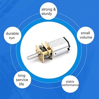 Fielect DC 3V 5RPM Mini Metal Gearwheel Micro Speed Reduction