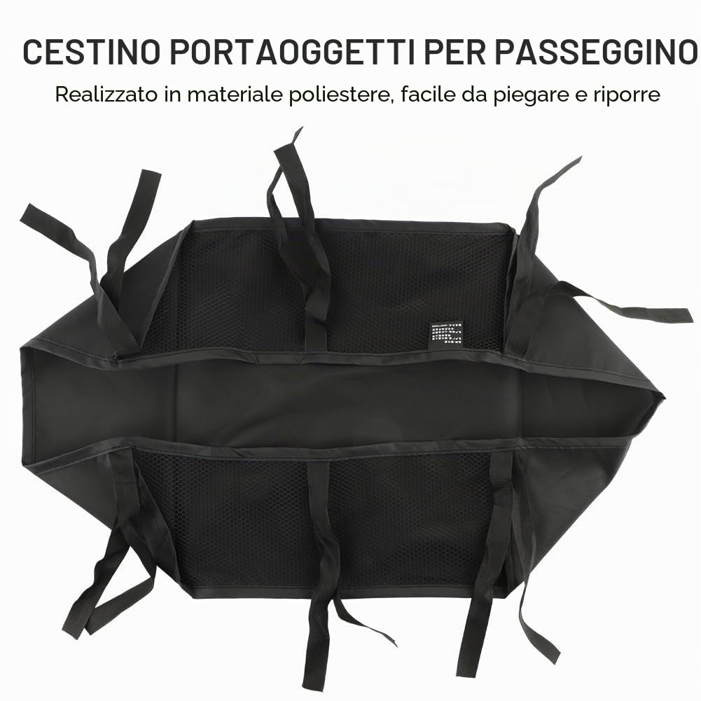 Cestino per passeggino, resistente alla polvere, per passeggino, fondo da appendere al fondo del passeggino, borsa organizer per il fondo del passeggino, borsa organizer per il fondo della carrozzina