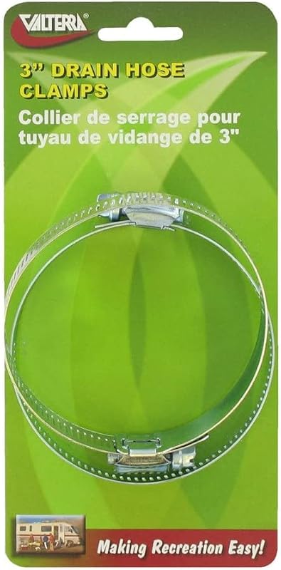 Abraçadeira para mangueira de drenagem Valterra H03-0058VP galvanizada, 3" – Par