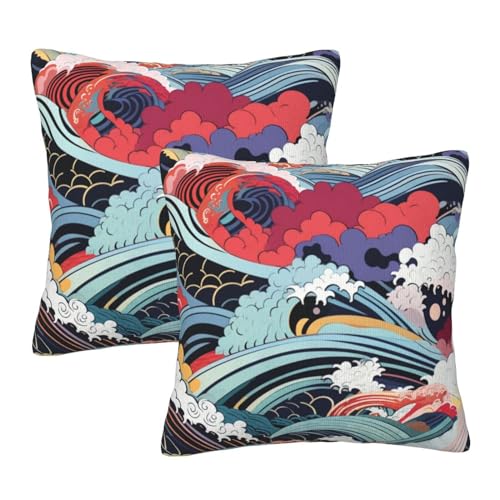 �N�b�V�����J�o�[ 2�_�Z�b�g �a�� �J���t�� �g �a�� 45×45cm �������J�o�[ �_�炩�� ���킢�� ������� �\�t�@�w���� ���� �G�� �ƒ�p �I�t�B�X �z�e���p �ԗp ���z�c�J�o�[ �C���e���A����
