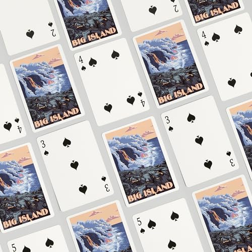 Lantern Press Hawaii Big Island Lava Flow 52 Cartas Póker miniatura 4
