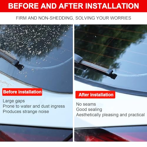 DOTAATDW Rubber Seal Strip for Rear Windshield, Universal Car Seal Strip Self Adhesive Y Shape Car Weather Stripping for SUV Hatchback (3M/9.82Ft) — view 4